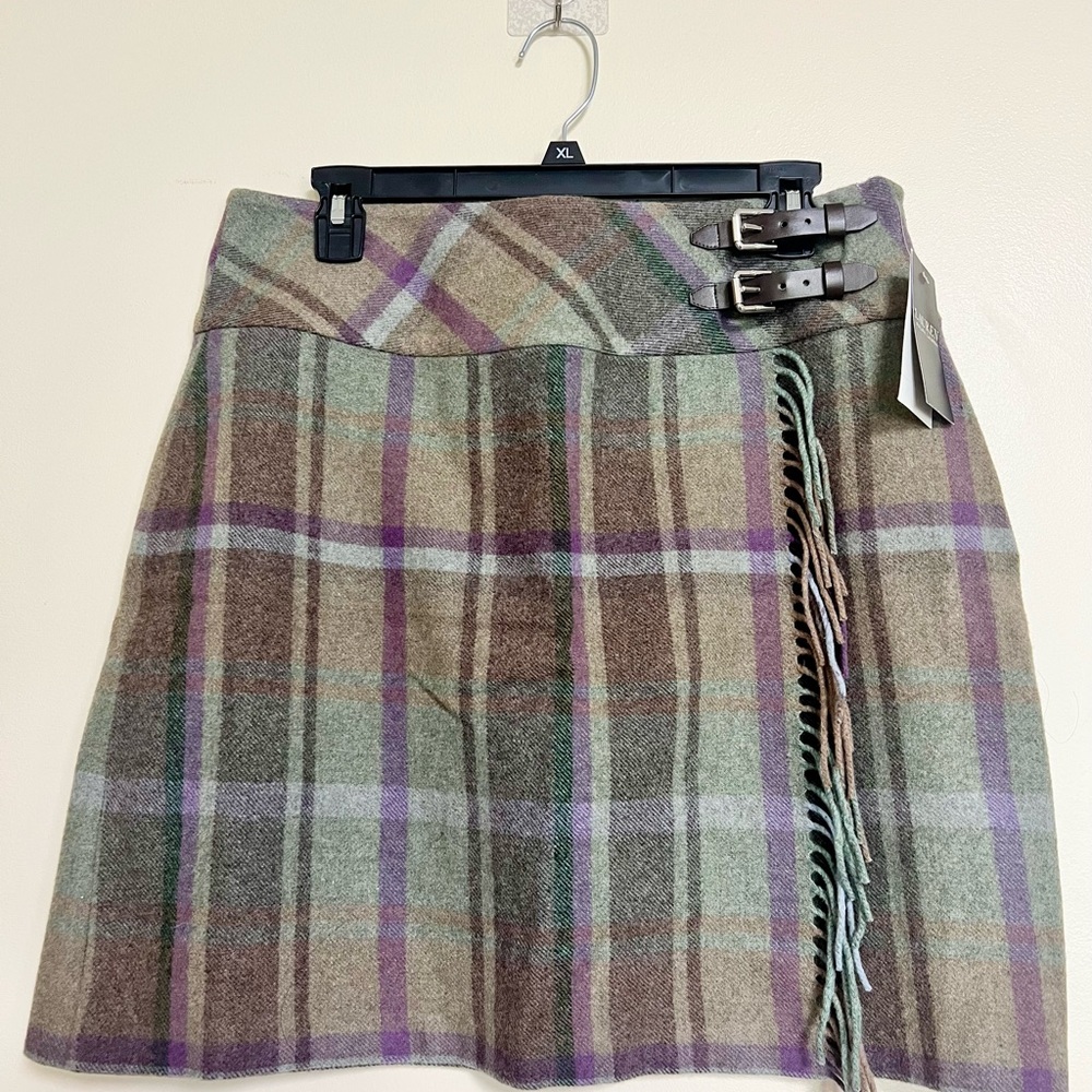 NWT Ralph Lauren Wool Plaid Skirt